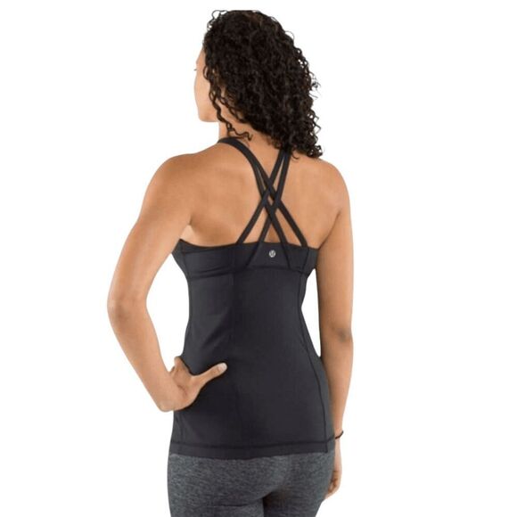 LULULEMON ATHLETICA Energy Tank in Black Size 8 - Picture 1 of 4